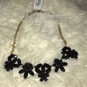 J crew black statement necklace
